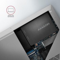 AXAGON RSS-M2B, SATA - M.2 SATA SSD, interní 2.5" ALU box, černý [3]