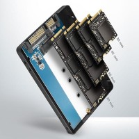 AXAGON RSS-M2B, SATA - M.2 SATA SSD, interní 2.5" ALU box, černý [5]