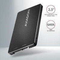 AXAGON RSS-M2B, SATA - M.2 SATA SSD, interní 2.5" ALU box, černý [1]