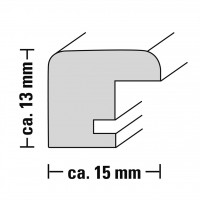 Hama rámeček dřevěný BELLA, arktická bílá, 13x18 cm [3]