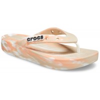Crocs Classic Platform Marbled Flip Women - Chai/Multi (1)
