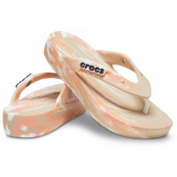 Crocs Classic Platform Marbled Flip Women - Chai/Multi (2)