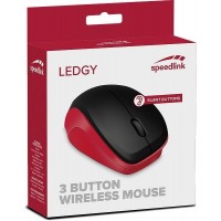 LEDGY Mouse - Wireless, Silent, black-red [4]