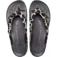 Crocs Classic Platform Animal Remix Flip Women Leopard - Black (1)