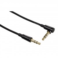 Hama audio kabel jack - jack 90 st., spirálový, 0,75 m [1]