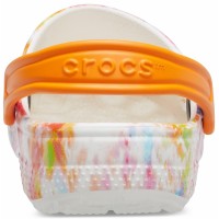 Crocs Classic Tie Dye Graphic Clog Juniors - Orange Zing (3)