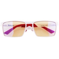 AROZZI herní brýle VISIONE VX-800 White/ bíločervené obroučky/ jantarová skla [1]