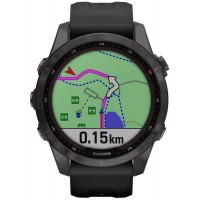 GARMIN chytré sportovní GPS hodinky fenix 7S PRO Sapphire Solar, Grey DLC Titanium / Black Band [1]