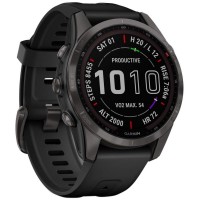GARMIN chytré sportovní GPS hodinky fenix 7S PRO Sapphire Solar, Grey DLC Titanium / Black Band [2]