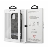 Guess PU 4G Stripe Zadní Kryt pro iPhone 13 Grey [5]