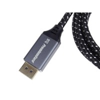 PremiumCord DisplayPort 1.4 přípojný kabel, kovové a zlacené konektory, 3m [2]