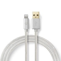 Lightning Kabel | USB 2.0 | Apple Lightning 8pinový | USB-A Zástrčka | 480 Mbps | Pozlacené | 1.00 m | Kulatý | Nylon /  [3]
