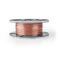 Repro kabel | 2x 0.75 mm2 | Měď | 100.0 m | Kulatý | PVC | Transparentní | Role [1]