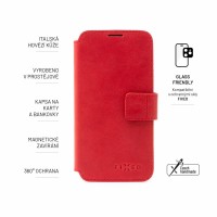 Kožené pouzdro typu kniha FIXED ProFit pro Apple iPhone 14, červené [4]