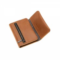 Kožená peněženka FIXED Tripple Wallet for AirTag z pravé hovězí kůže, hnědá [3]