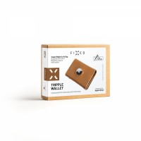 Kožená peněženka FIXED Tripple Wallet for AirTag z pravé hovězí kůže, hnědá [8]