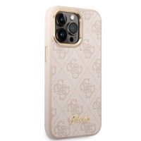 Guess PC/TPU 4G Metal Camera Outline Zadní Kryt pro iPhone 14 Pro Max Pink [2]