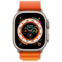 Apple Watch Ultra GPS + Cellular, 49mm Titanium Case with Orange Alpine Loop - Small [1]