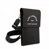 Karl Lagerfeld Saffiano Rue Saint Guillaume Wallet Phone Bag Black [2]