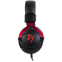 AROZZI herní sluchátka ARIA Black-Red/ náhlavní/ 2x 3,5" jack/ redukce na 1x 3,5" jack/ odnímatelný mikrofon [4]
