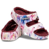 Crocs Classic Cozzzy Tie Dye Sandal - Garnet/Multi (3)