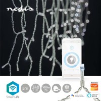 SmartLife Dekorativní LED | Rampouch | Wi-Fi | Studená Bílá | 240 LED's | 5.00 m | Android™ / IOS [1]