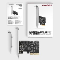 AXAGON PCES-SA4X4, PCIe řadič - 4x interní SATA 6G port, ASM1164, SP & LP [4]