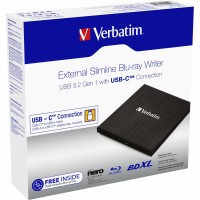 VERBATIM Externí Blu-Ray Slimline vypalovačka USB 3.2 Gen 1 (USB-C) [3]