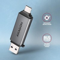 AXAGON CRE-DAC, USB-C + USB-A, 5 Gbps - MINI čtečka karet, 2-slot & lun SD/microSD, podpora UHS-I [4]