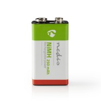 Dobíjecí Ni-MH baterie E-Block | 8.4 V DC | 250 mAh | Přednabité | 1-Blistr | 6LR61 | Červená / Zelená [1]