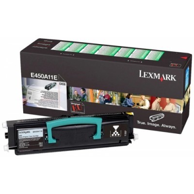 Černá tonerová kazeta Lexmark E450 (6.000 stran), Return - Originální