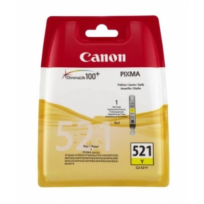 Žlutá inkoustová kazeta Canon CLI-521Y (MP 550, IP 4700) - Originální