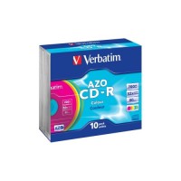 Média CD-R Verbatim 700MB/80min, 52x, Colour, 10ks