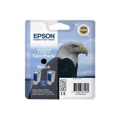 Černé inkoustové kazety EPSON Twinpack (T007) pro Stylus Photo 870/875 - Originální