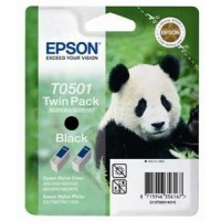 Černé inkoustové kazety Epson (T0501) Twinpack pro Stylus Color 440/460/640 - Originální