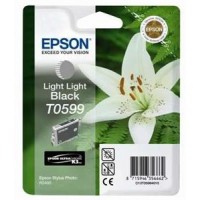 Světlá, černá inkoustová kazeta EPSON light light black pro R2400 (T0599) - Originální