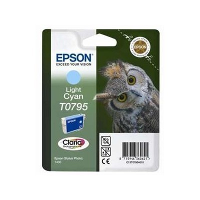 Světlá, azurová inkoustová kazeta Epson pro Stylus Photo 1400 (T0795) - Originální