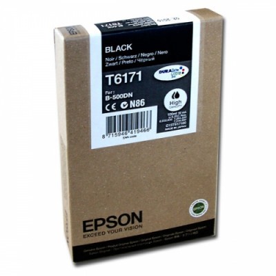 Černá inkoustová kazeta Epson T6171 pro BS500DN - Originální