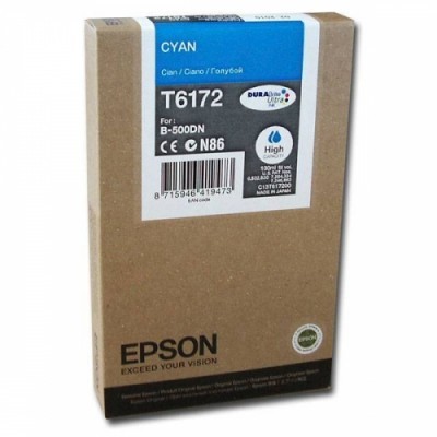 Azurová inkoustová kazeta Epson T6172 pro BS500DN - Originální
