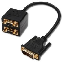PremiumCord Adapter DVI-I (24+5) male => 2x VGA DB15HD female