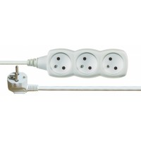 Prodlužovací kabel – 3 zásuvky, 3m, bílý