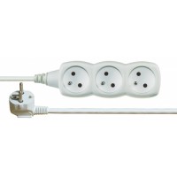 Prodlužovací kabel – 3 zásuvky, 1,5m, bílý