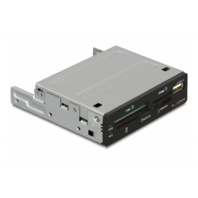 DeLock Multipanel 3,5" USB2.0 43in1 5xSlot+USB, černá
