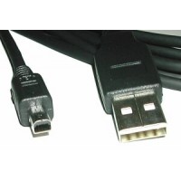 PremiumCord mini USB (4-pin) kabel, A-B, USB 2.0, 2m, černý