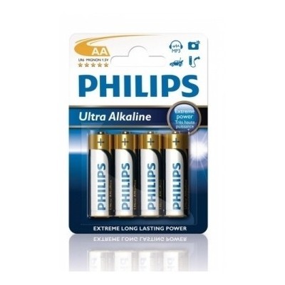 Alkalické baterie Philips ExtremeLife AA 1.5V, 4ks