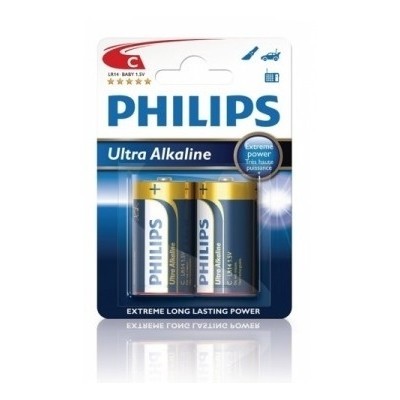 Alkalické baterie Philips ExtremeLife C 1.5V, 2ks