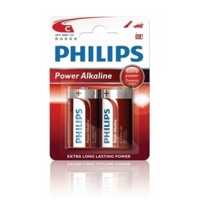 Alkalické baterie Philips PowerLife C 1.5V, 2ks
