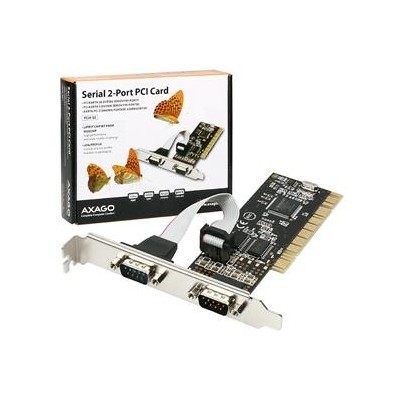 AXAGO PCI adapter 2x sériový port + LP