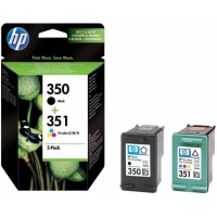 Sada černé a barevné inkoustové kazety HP 350/351 (HP350/351, HP-350/351, SD412EE) - Originální