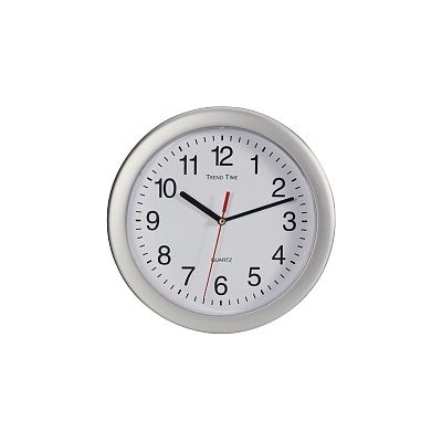 Quartz nástěnné hodiny EUROTIME 22222, vnější O 25 cm, stříbrná